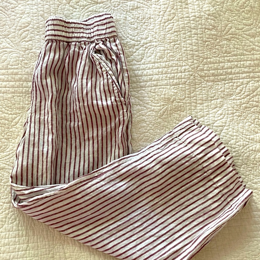 Linen Striped Pants